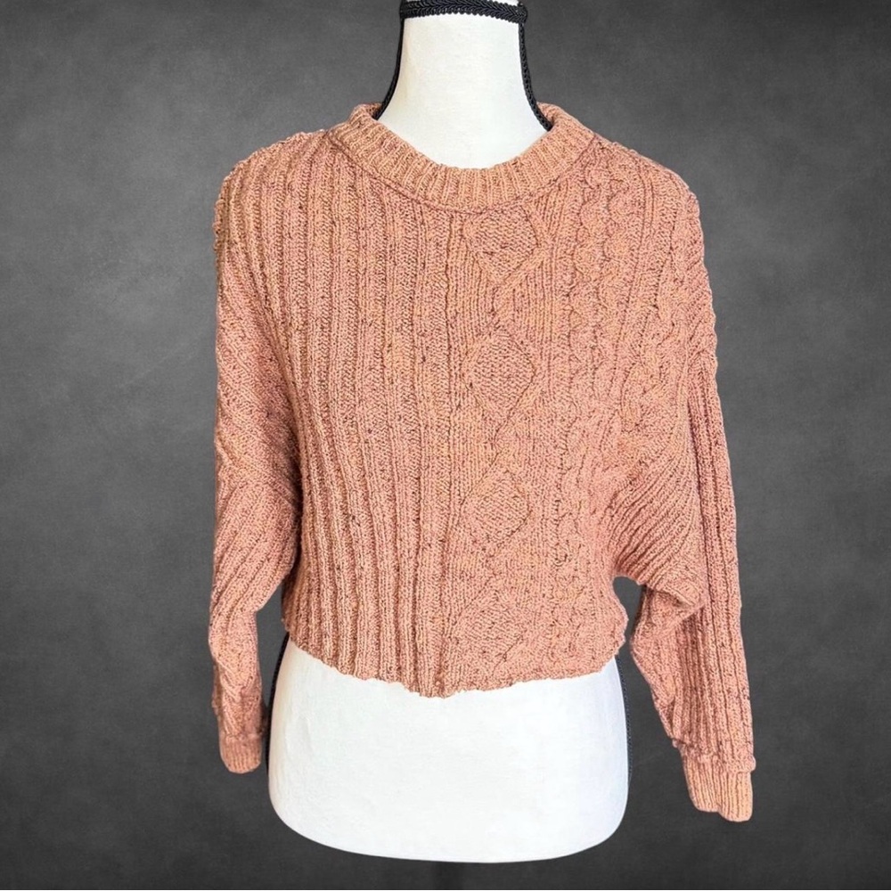 Free People On‎ Your Side Cable Knit Pullover Sweater